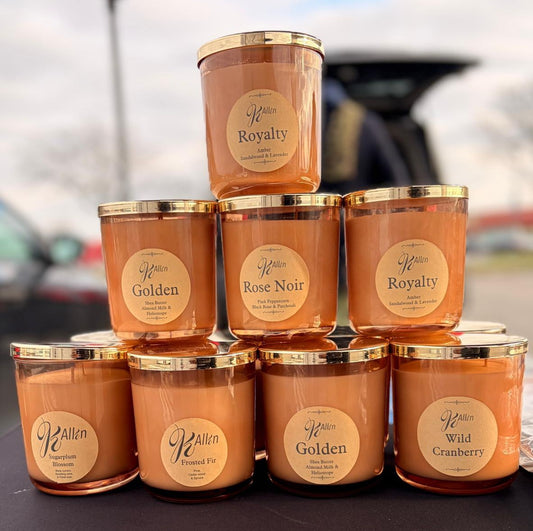 K Allen 18oz. Gold series candles