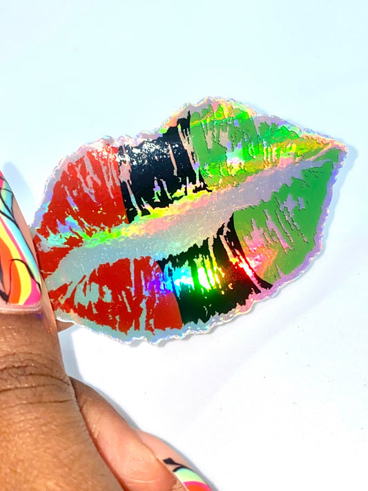 RBG holographic kiss decal