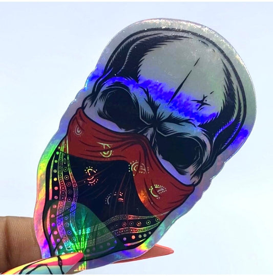 RBG Skull Holographic Sticker